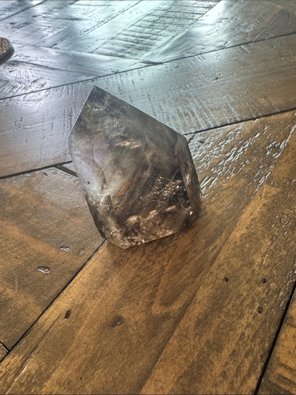Smoky Quartz Amethyst Crystal Point